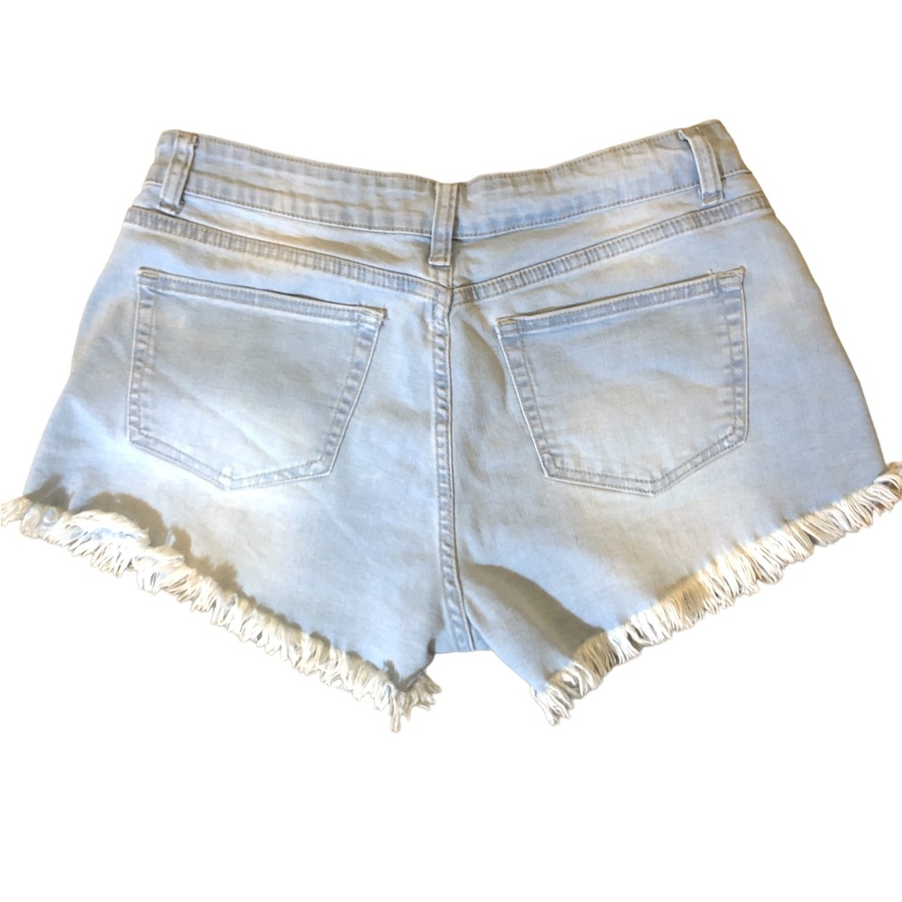Jean Shorts Raw Hem Women’s Large - Picture 2 of 3